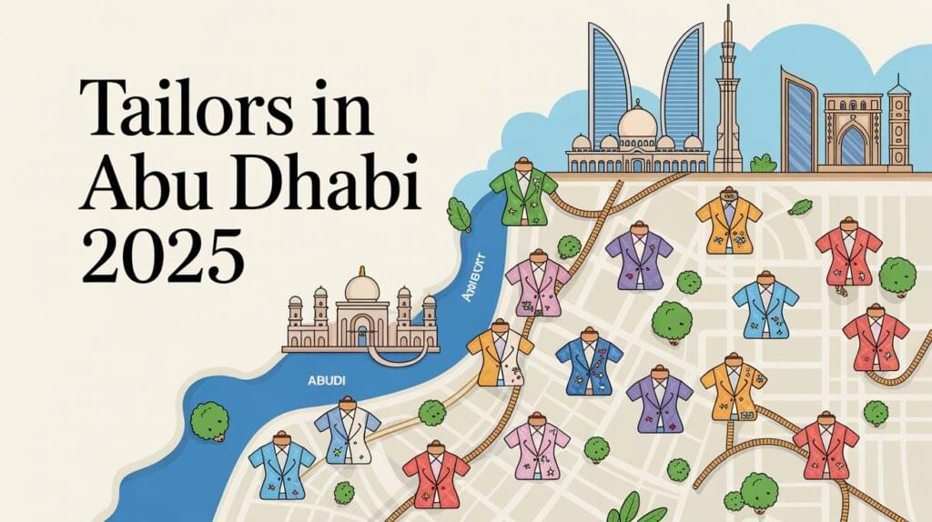 Illustrated map of Abu dhabi Tailors